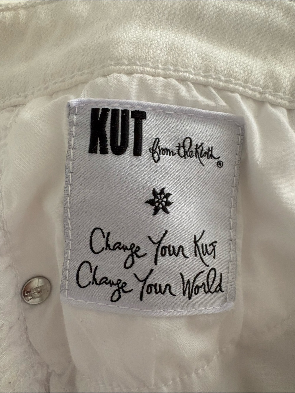 Kut from the Kloth White Denim Shorts  - Size 8